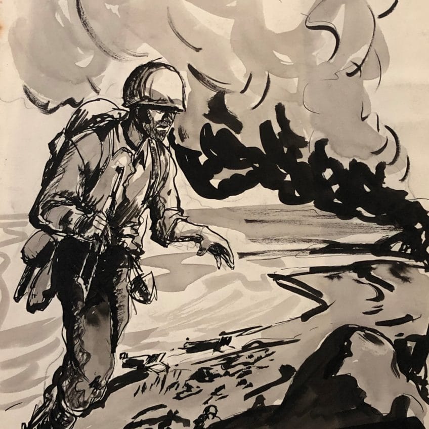 Drawing for Korean War Troop Magazine